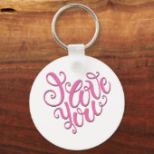 Pink I Love You Sleutelhanger (Voorkant)
