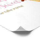 Pink Ice Cream Baby shower Baby's zijn zoet Poster (Hoek)