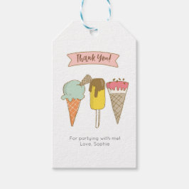 Pink Ice Cream Bedankt labels | Favoriete labels Cadeaulabel