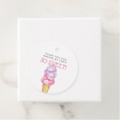 Pink Ice Cream Thema Verjaardagsfeest Bedankjes Labels (In situ)