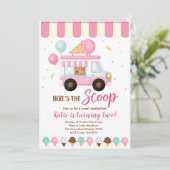 Pink Ice crème verjaardagsfeestdag Kaart (Staand voorkant)