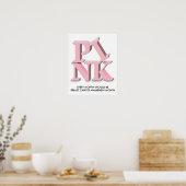 PINK, IEDERE MAAND MOET BORSTKANKERBEWUST ZIJN.. POSTER (Keuken)