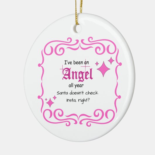 Pink Ik ben een Angel geweest...Ornament Keramisch Ornament (Links)