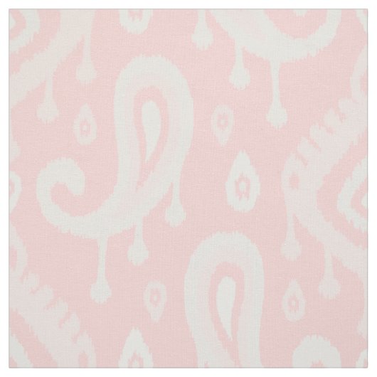 Pink Ikat Paisley Large Scale Stof (Swatch)