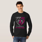 Pink In Memory Of My Mom Breast Cancer Back Print T-shirt (Voorkant volledig)