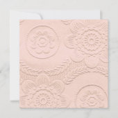 PInk In reliëfdruk Baby shower uitnodigen Kaart (Voorkant)