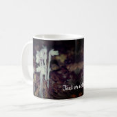 Pink Indian Pipe Wildflower Personalized Koffiemok (Voorkant links)