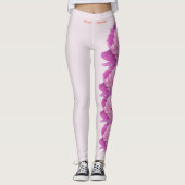 Pink Indiana State Flower Peony Leggings (Voorkant)
