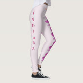 Pink Indiana State Flower Peony Leggings (Rechts)