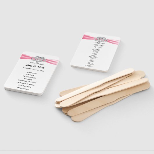 Pink Infinity Heart Trouwprogramma Fans Handwaaier (Niet-gemonteerd)