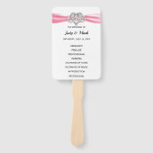 Pink Infinity Heart Trouwprogramma Fans Handwaaier (Voorkant)