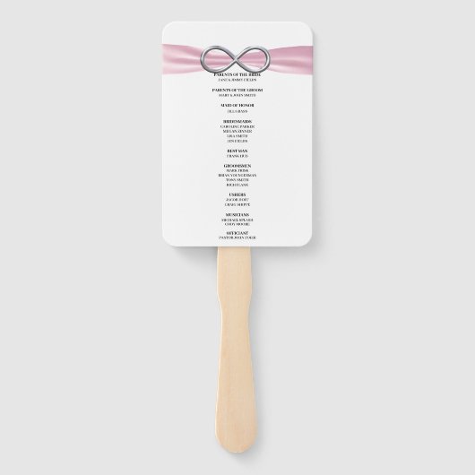 Pink Infinity Trouwprogramma Fans Handwaaier (Achterkant)