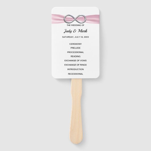 Pink Infinity Trouwprogramma Fans Handwaaier (Voorkant)