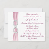 Pink Infinity Wedding Rehearsal Dinner Invitation Kaart (Voorkant)