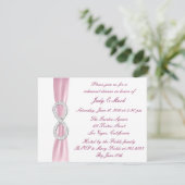 Pink Infinity Wedding Rehearsal Dinner Invitation Kaart (Staand voorkant)