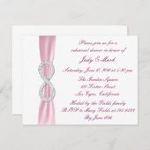 Pink Infinity Wedding Rehearsal Dinner Invitation Kaart (Voorkant / Achterkant)