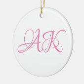 Pink Initial Monogram Mug - CUSTOMIZABLE! Keramisch Ornament (Links)