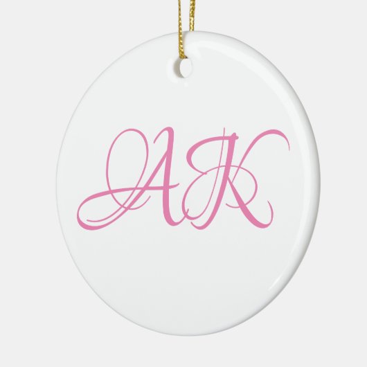 Pink Initial Monogram Mug - CUSTOMIZABLE! Keramisch Ornament (Links)