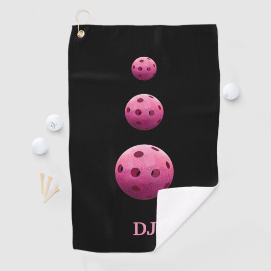 Pink Initialen Sweat Towel Golfhanddoek (Insitu)