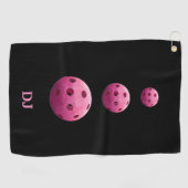 Pink Initialen Sweat Towel Golfhanddoek (Horizontaal)