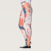 Pink ink strokes in marble rock leggings (Links)