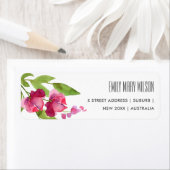 PINK INK WASH WATERVERF FLORAL ADRES ETIKET (Insitu)
