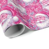 Pink Inspired Santa Cadeaupapier (Rol Hoek)