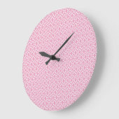 Pink Inverted Triangle Pattern Wall clock Grote Klok (Hoek)