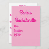 Pink Invitation Kaart (Voorkant / Achterkant)