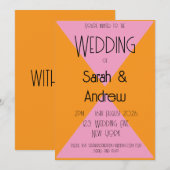 Pink Invitation Kaart (Voorkant / Achterkant)