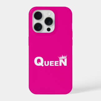 Pink iPhone case with 'Queen' iPhone 15 Pro Case