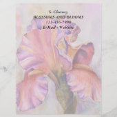 PINK IRIS  LETTERHEAD BRIEFHOOFD (Voorkant)