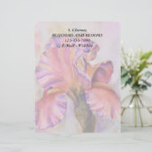 PINK IRIS  LETTERHEAD BRIEFHOOFD (Staand voorkant)