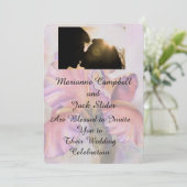 PINK IRIS  WEDDING INVITATIE KAART (Staand voorkant)