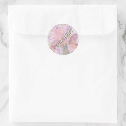 PINK IRIS WEDDING STICKERS (Tas)