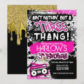 Pink is niets anders dan een Three Thang Hip Hop Kaart (Voorkant / Achterkant)