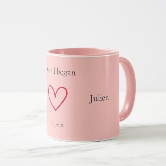Pink it all began mok (Voorkant rechts)