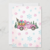 Pink It'll be Snow Much Fun Birthday Kaart (Achterkant)