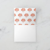 Pink It's a Girl Kalligrafie Het is een meisje kun Bedankkaart (Binnen)