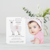 Pink & Ivory Cute Llama Ziekendag Kaart (Staand voorkant)