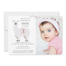 Pink & Ivory Cute Llama Ziekendag