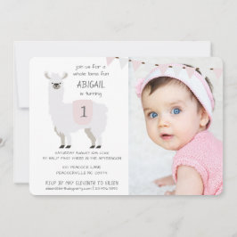 Pink & Ivory Cute Llama Ziekendag Kaart