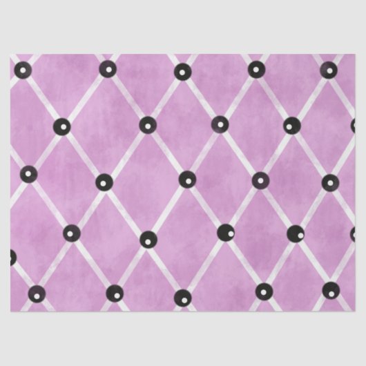 Pink Ivory Lattice Studs Funky Pattern Decoupage Tissuepapier (Voorkant)