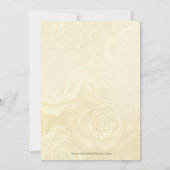 Pink Ivory Rozen  Bridal Tea Party Kaart (Achterkant)