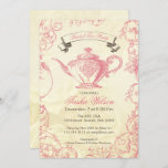 Pink Ivory Rozen  Bridal Tea Party Kaart<br><div class="desc">Inspiratie achter deze Romantische Ivory Rozen floral Pink  namiddagthee party rustic bridal douche call was gelaat en  theepootjes,  subtiele rozen geven een bijzondere aandacht aan deze</div>