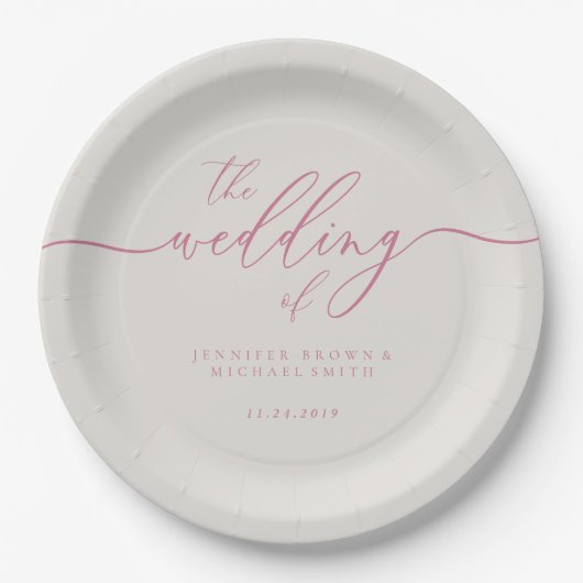 Pink Ivory Wedding Signature Papieren Bordje (Voorkant)