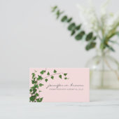 Pink Ivy Plant Green Leaf Visitekaartje (Staand voorkant)