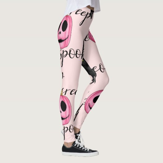 Pink Jack-O-Lantern and Black Cat Leggings (Rechts)