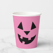 Pink Jack O'Lantern Papieren Bekers (Achterkant)