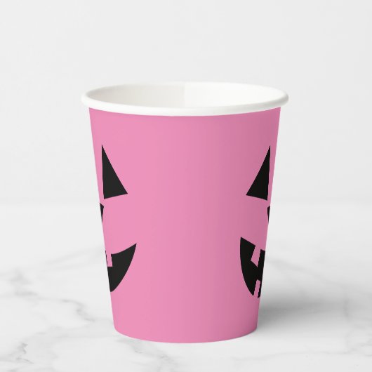 Pink Jack O'Lantern Papieren Bekers (Links)